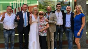 Fabrizio Sala ai festeggiamenti del centrodestra a Lentate