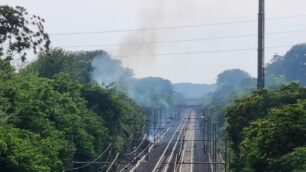 Incendio Milano-Chiasso Camnago