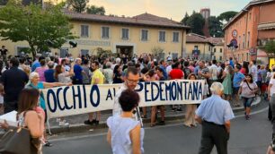 La manifestazione contro Pedemontana ad Arcore