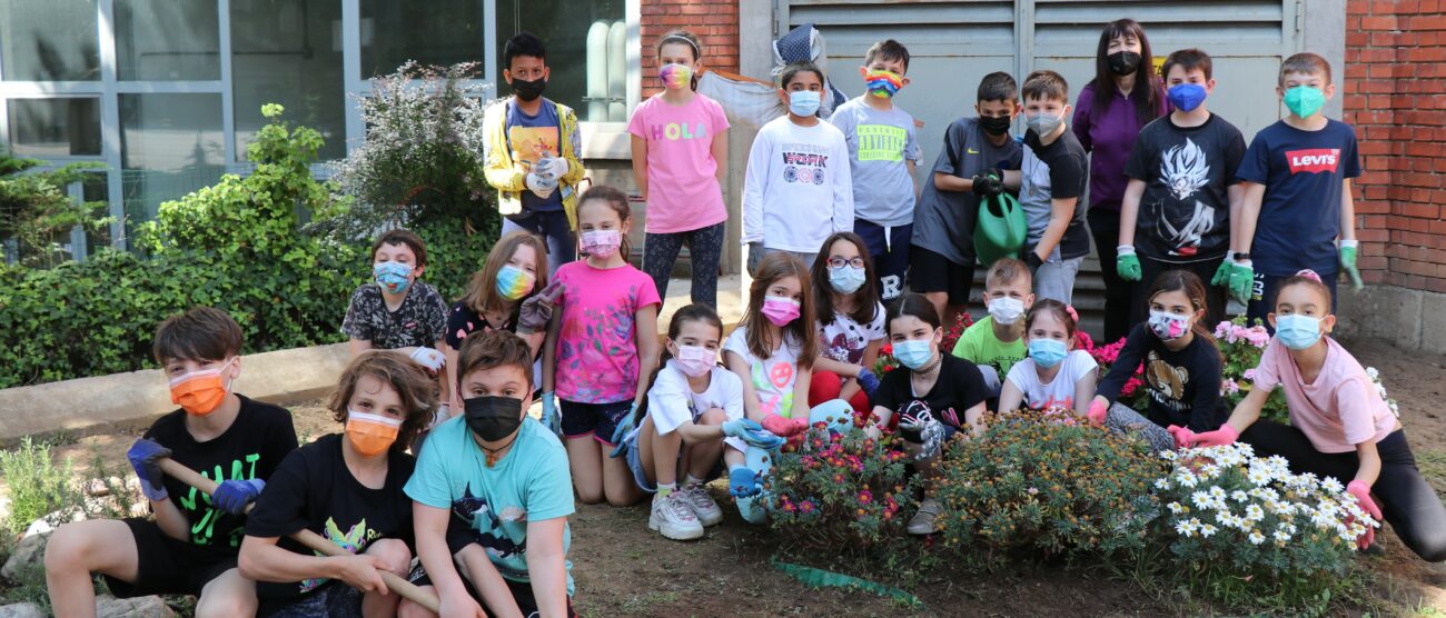 Seregno scuola Cadorna aiuola interna