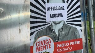 falsa scritta affissione abusiva piffer