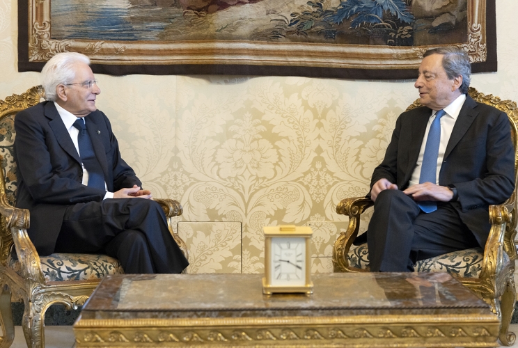 Presidente Mattarella e Mario Draghi