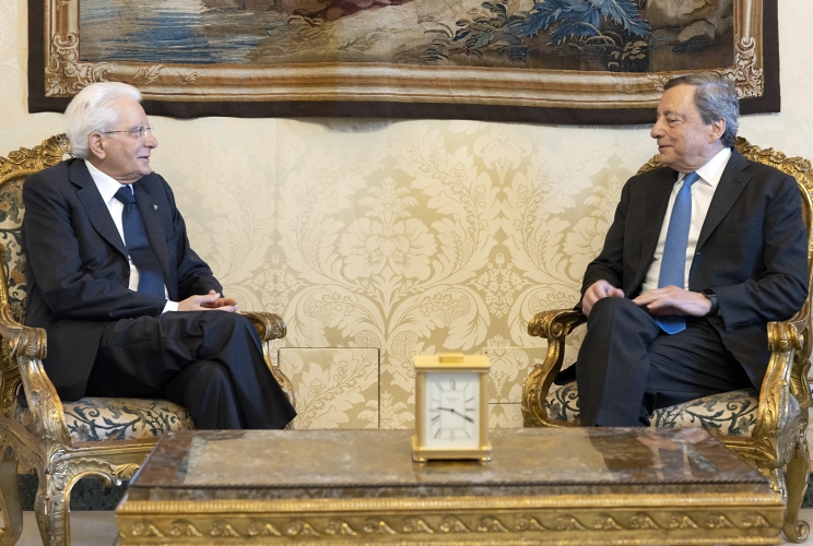 Presidente Mattarella e Mario Draghi