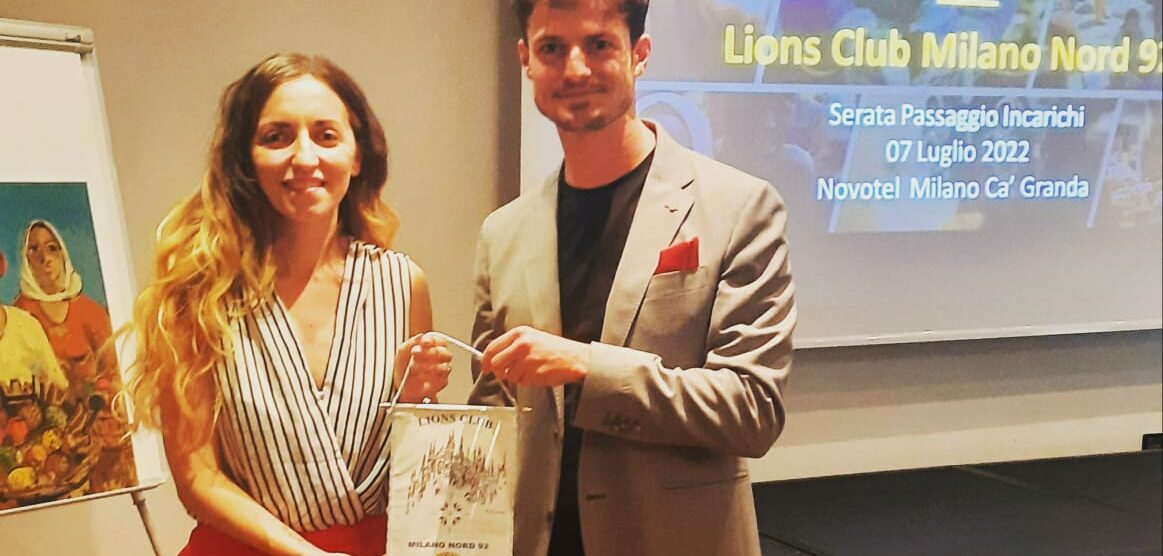 Senago il sindaco Magda Beretta e Riccardo Farina, nuovo presidente Lions Club Milano Nord
