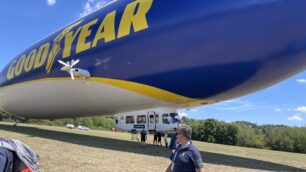 In volo su Monza sul dirigibile Goodyear