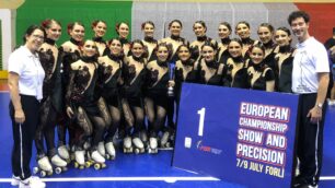 Le campionesse europee dell'Astro Roller Skating di Monza