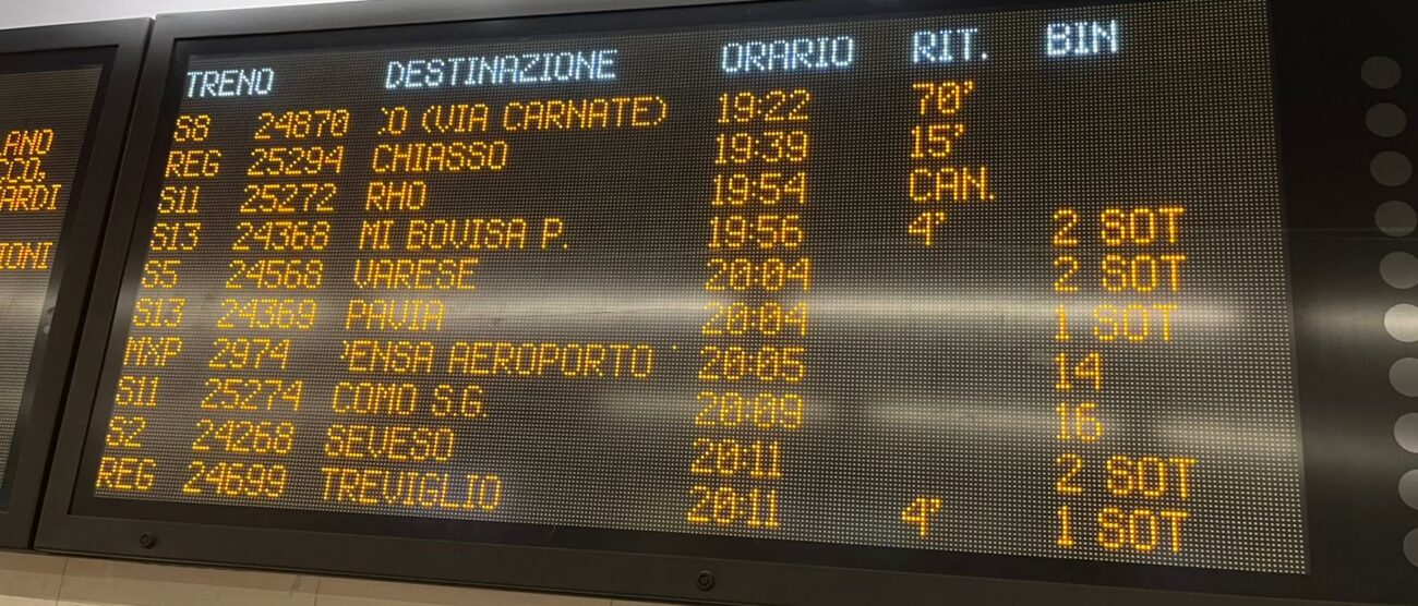 Treni lunedì 11 luglio guasti