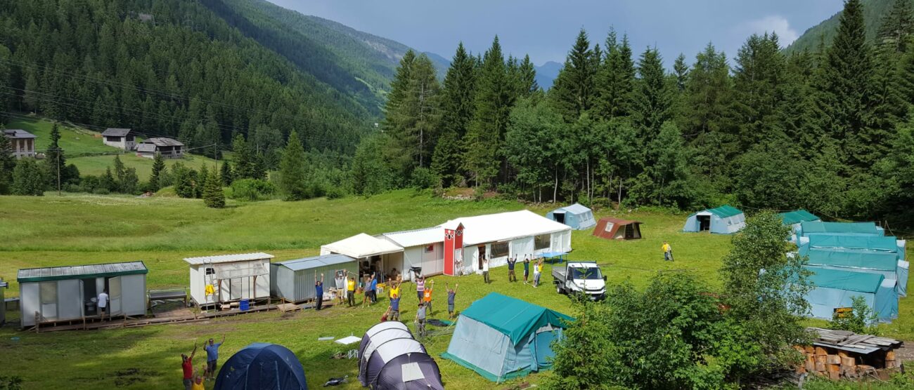 il campeggio di Cassina Amata a Valsavarenche