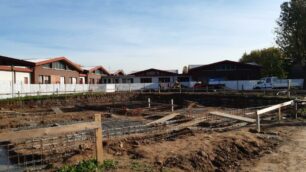 il cantiere della nuova palazzina dell'Omni