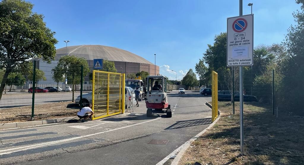 Monza parcheggio Arena-Vero Vollley partite calcio Serie A