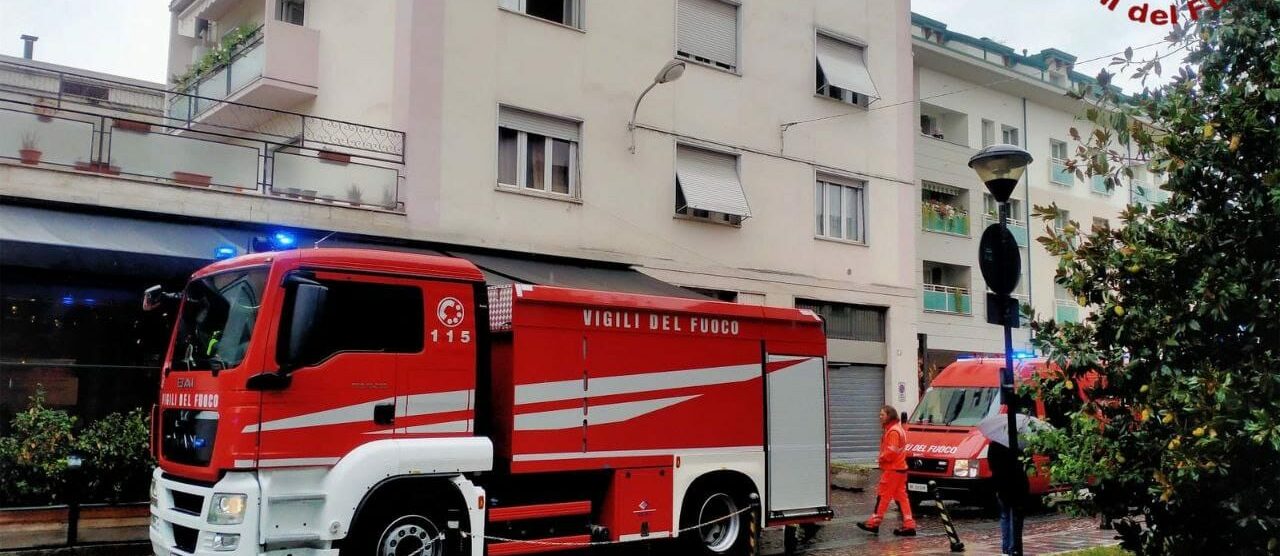 Lissone incendio via Gramsci - foto Vigili del fuoco