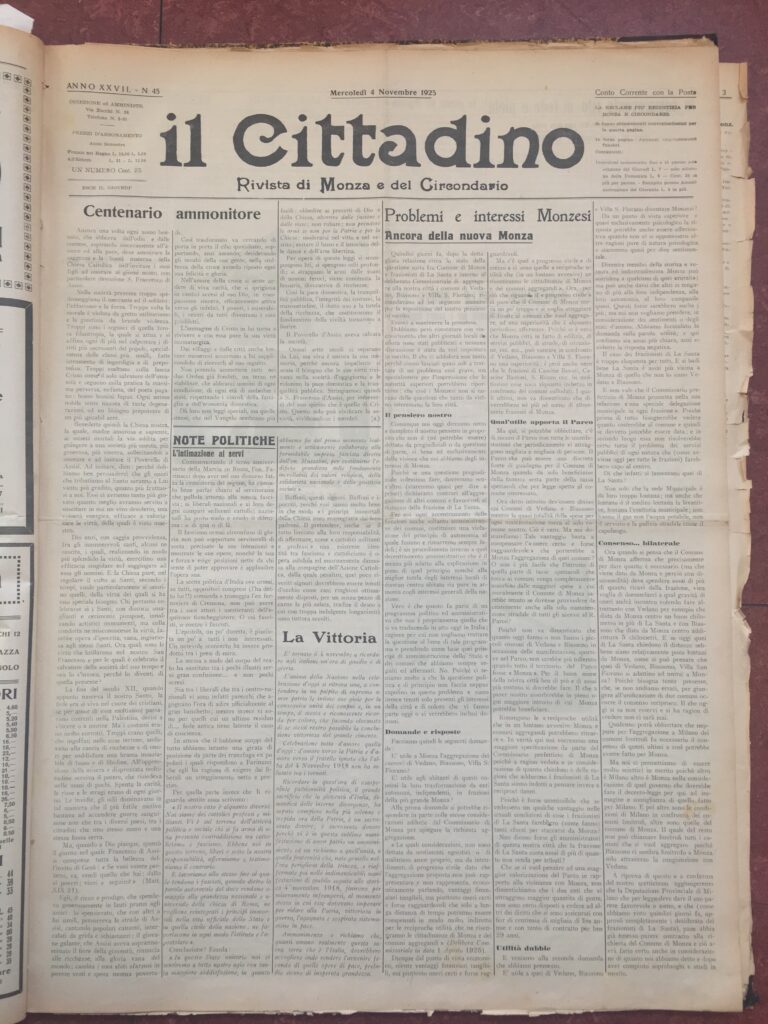 il Cittadino del 22 ottobre 1925