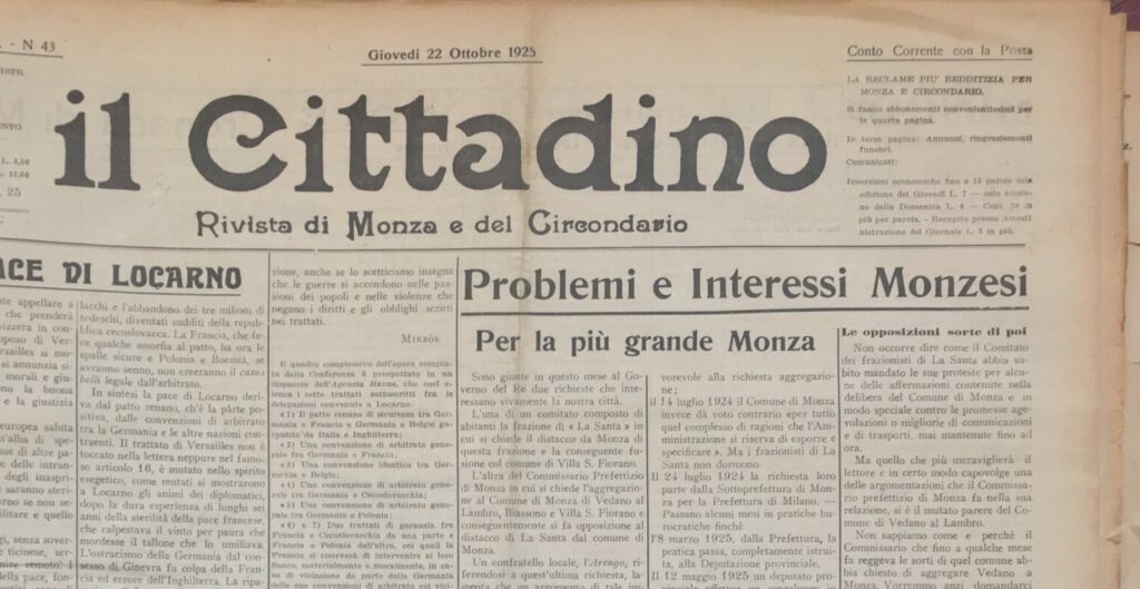 il Cittadino del 4 novembre 1925