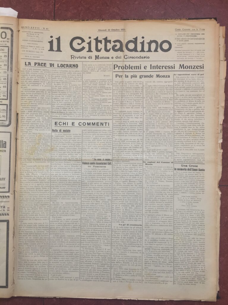 il Cittadino del 4 novembre 1925