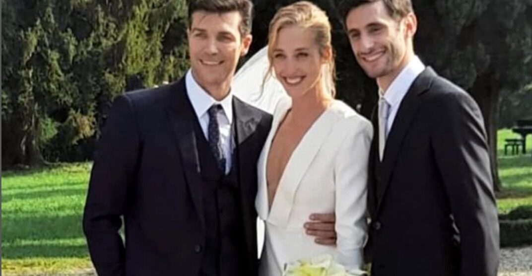 Lentate sul Seveso matrimonio Virna Toppi Nicola Del Freo, in foto con Roberto Bolle