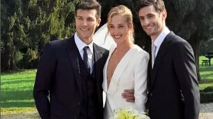 Lentate sul Seveso matrimonio Virna Toppi Nicola Del Freo, in foto con Roberto Bolle