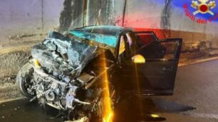 Dervio Una delle auto coinvolte nell'incidente