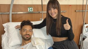 Calcio Serie A Pablo Mari e la moglie Veronica - foto da Twitter