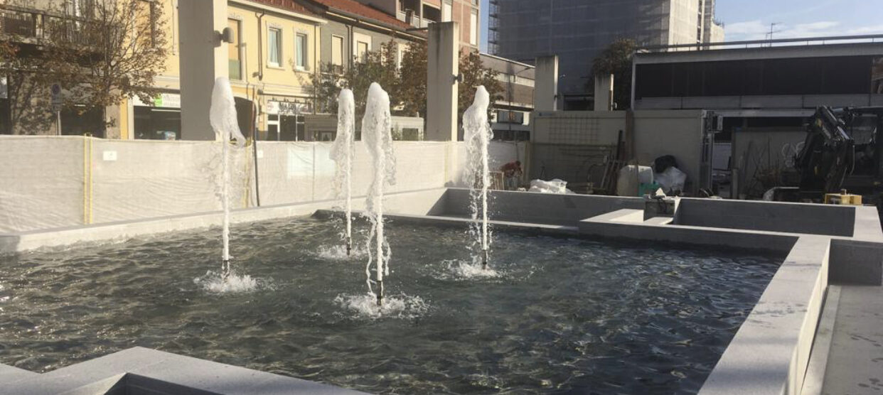 Lissone piazza Libertà fontane nuove