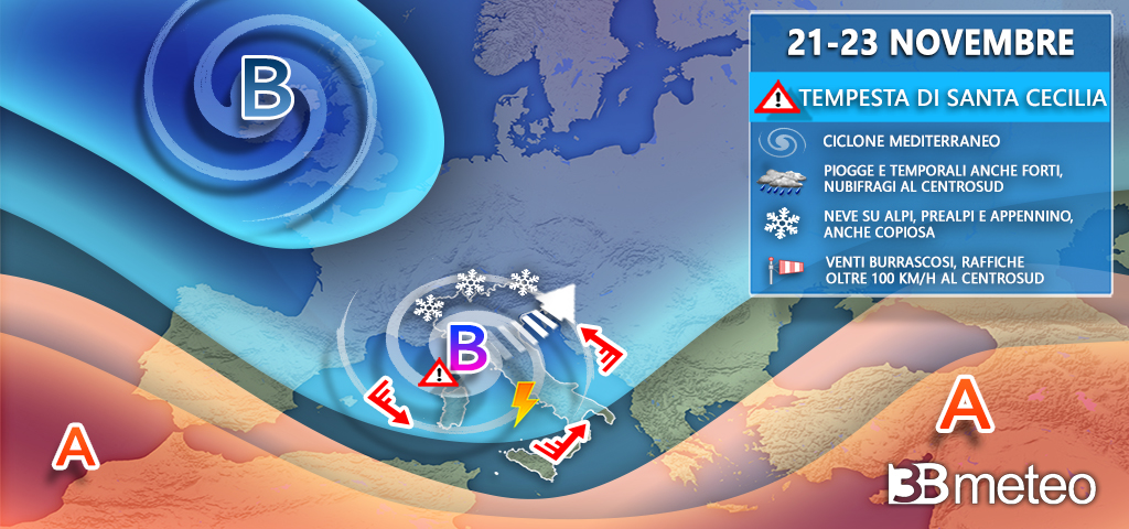 Meteo perturbazione 21-23 novembre