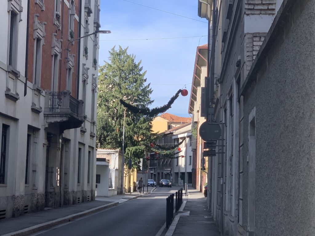 Natale 2022: decorazioni a Monza inizio novembre - Via Volta