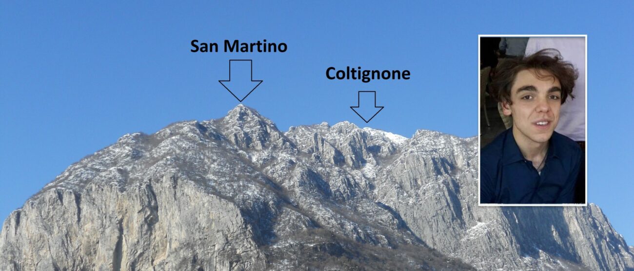 Stefano Ronchi e la mappa del Coltignone realizzata da Resegun per Wikipedia