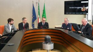 Calderoli in Commissione autonomia in Regione Lombardia