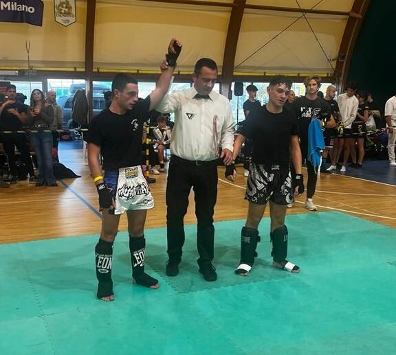 Lissone Kick Boxing Rossetti Alessandro a sinistra