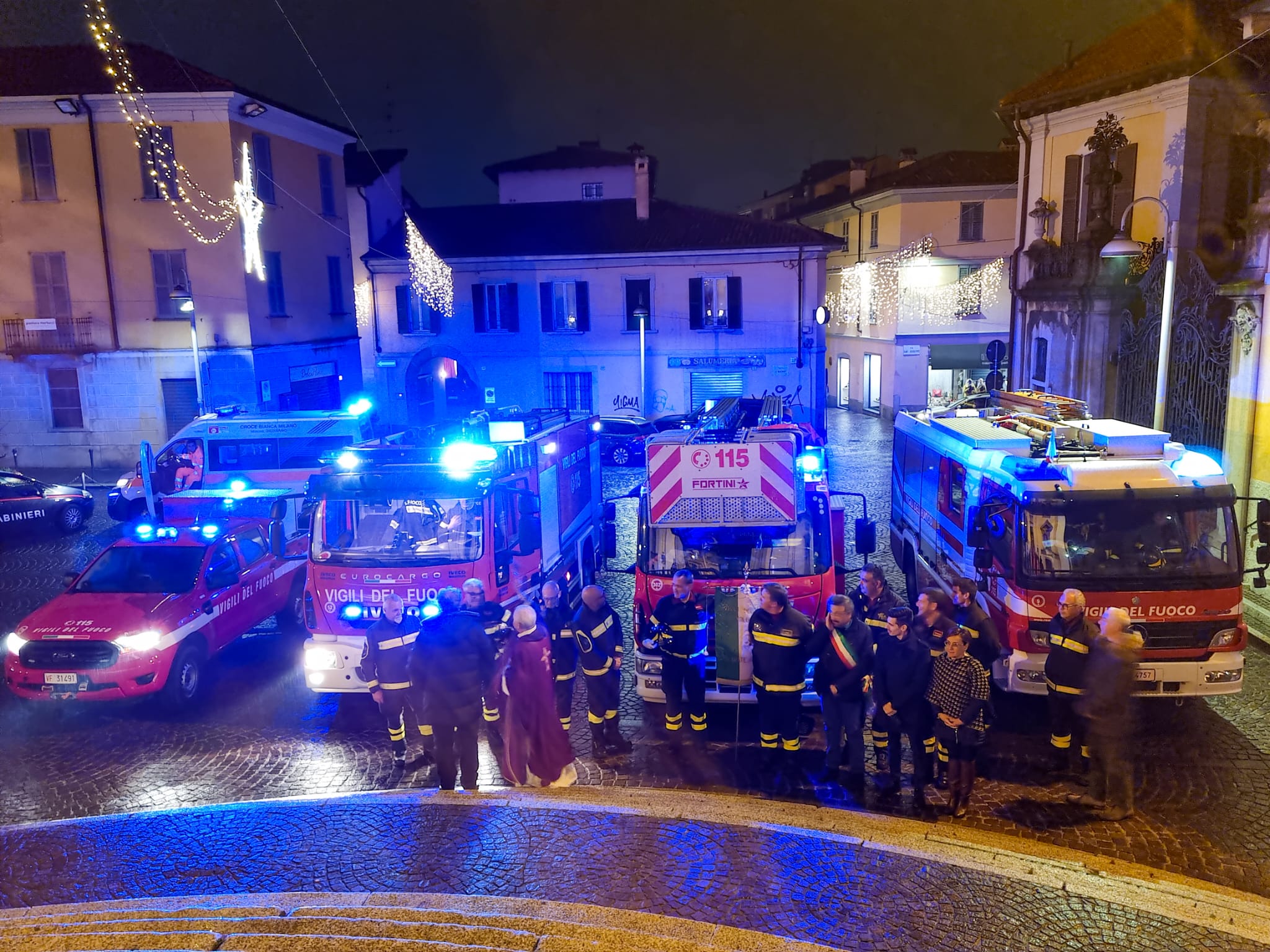 Carate Brianza Santa Barbara vigili del fuoco