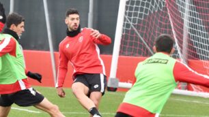 Ac Monza allenamento Pablo Mari dopo l'aggressione di fine ottobre - foto Ac Monza