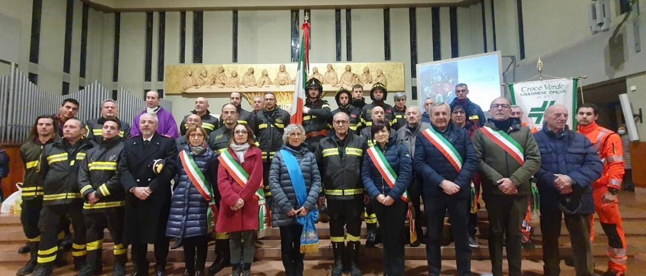 Vigili del fuoco Lissone messa Santa Barbara