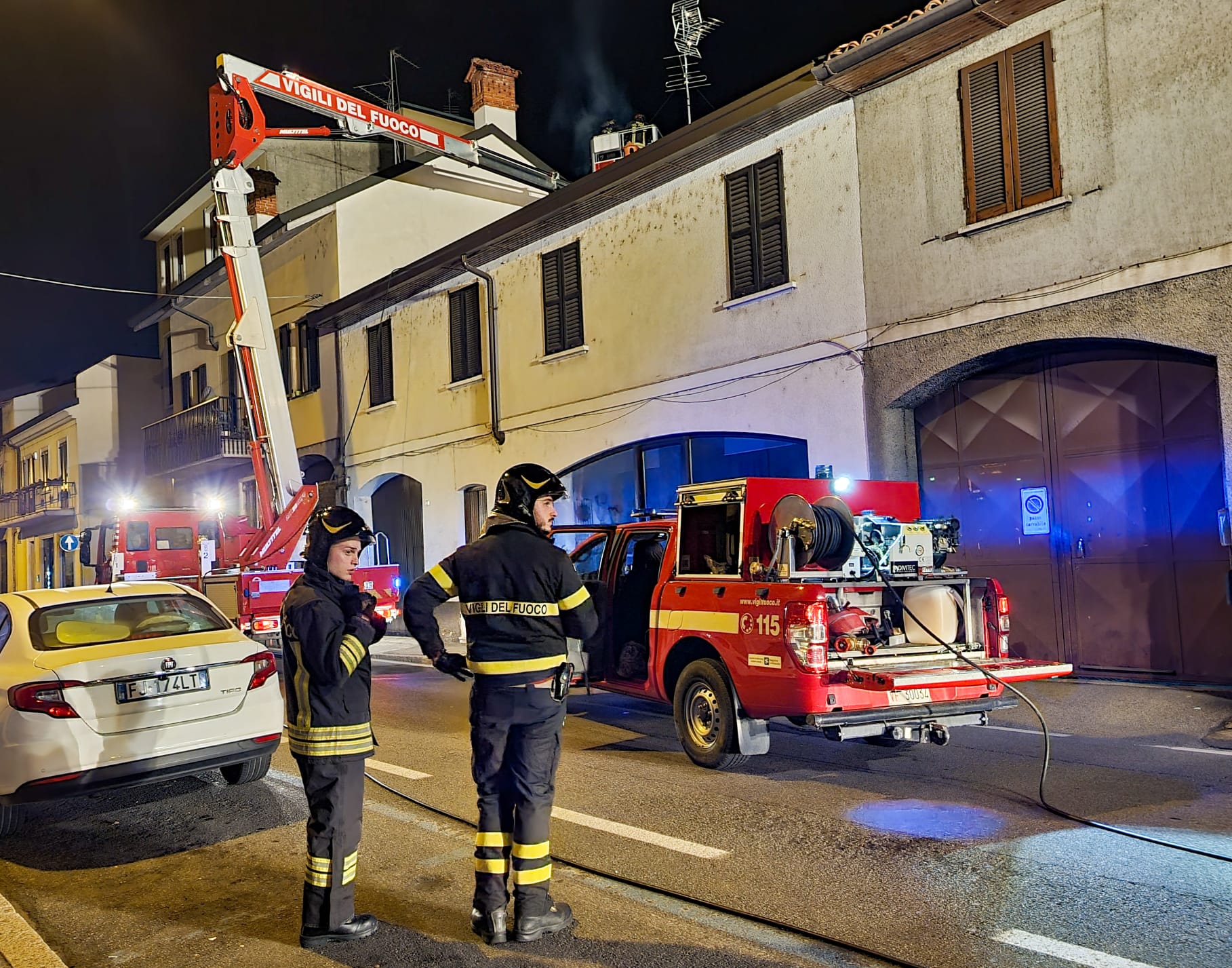 Vigili del fuoco a Lissone