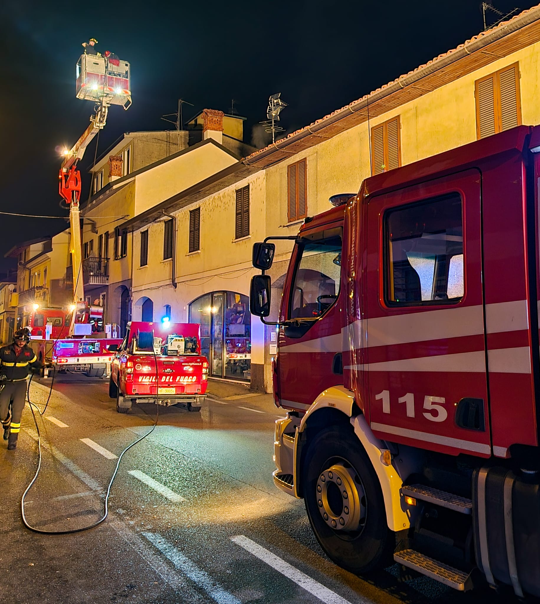 Vigili del fuoco a Lissone