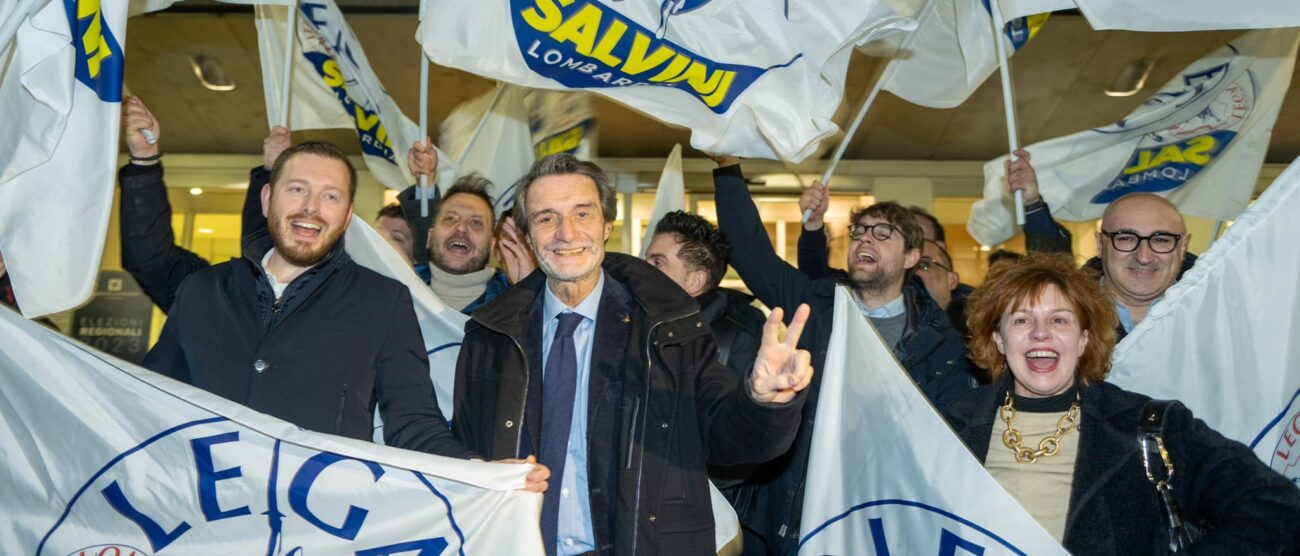 Attilio Fontana festeggia la vittoria in Lombardia