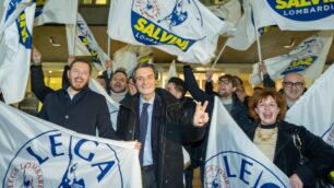 Attilio Fontana festeggia la vittoria in Lombardia