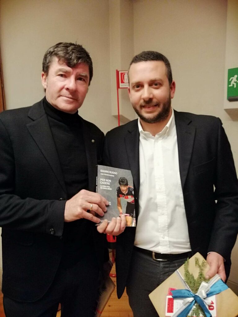 Gianni Bugno a Nova Milanese con Tiziano Marino