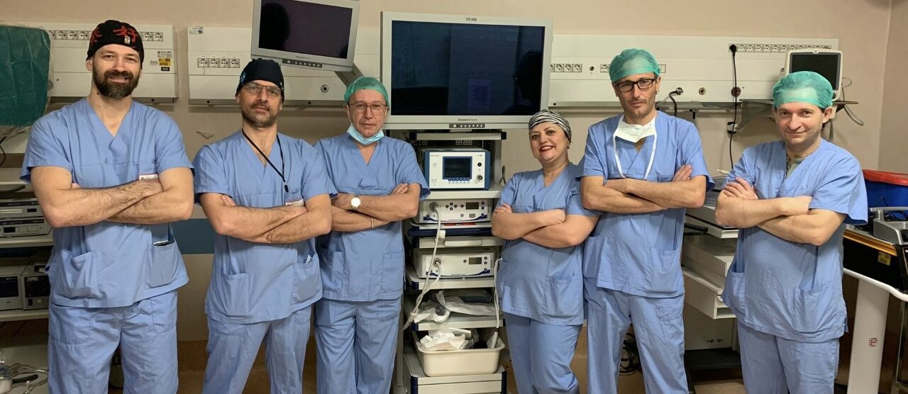 Monza: lo staff medico della Struttura Complessa di Chirurgia Toracica, terzo da sinistra il dottor Cassina