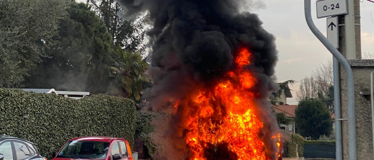 Villasanta incendio camion