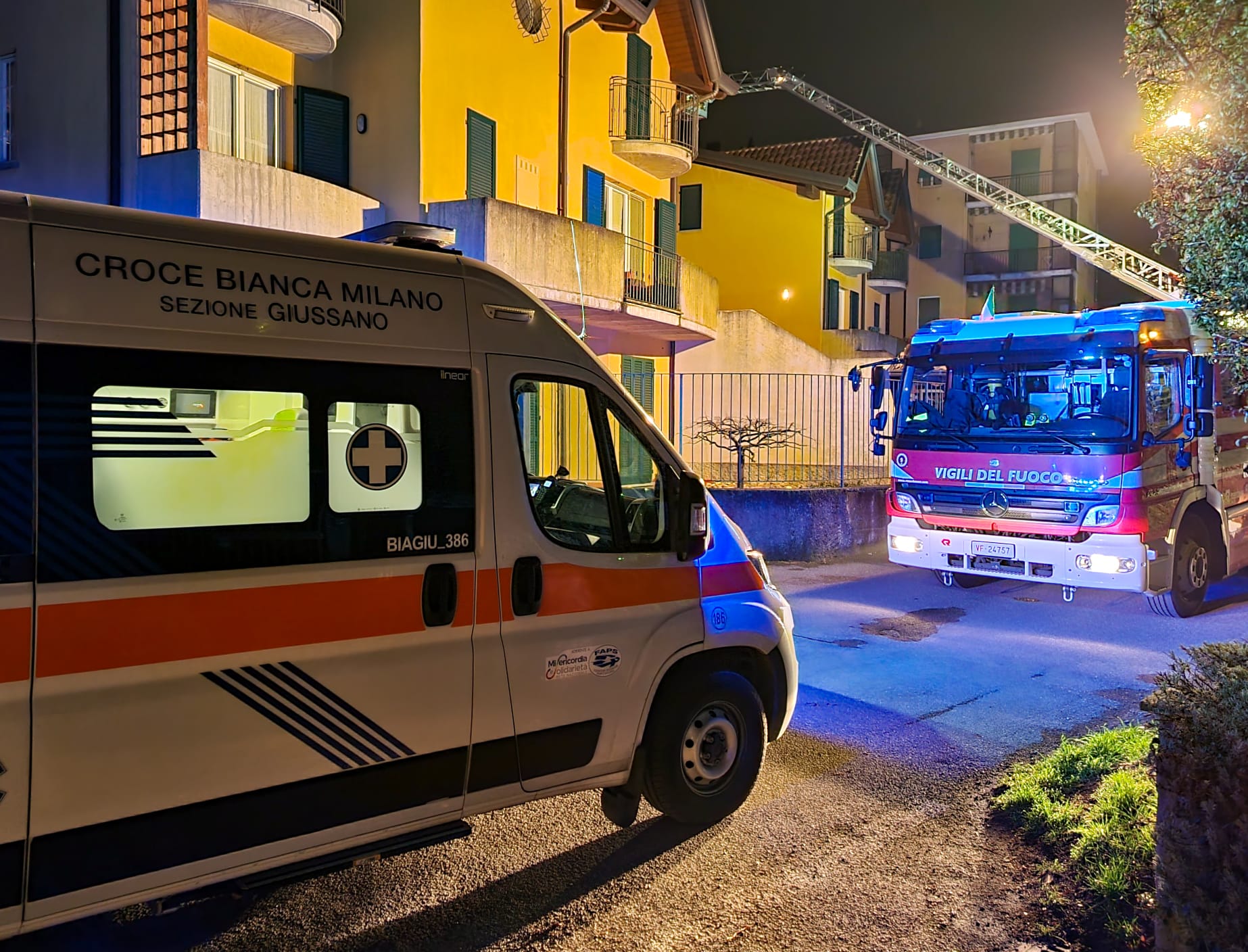 Incendio Besana in Brianza Calò