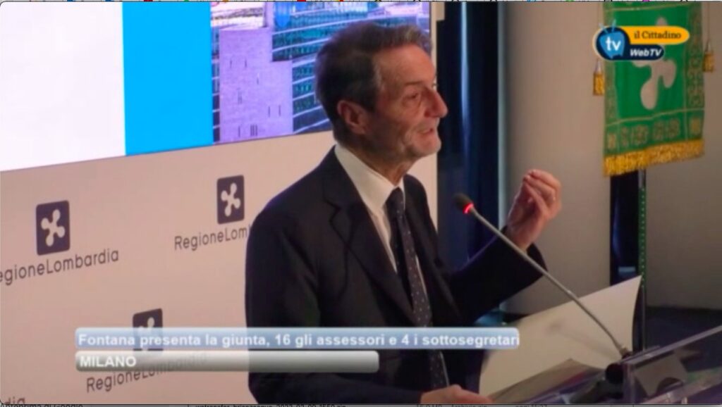 Fontana alla presentazione della giunta regionale