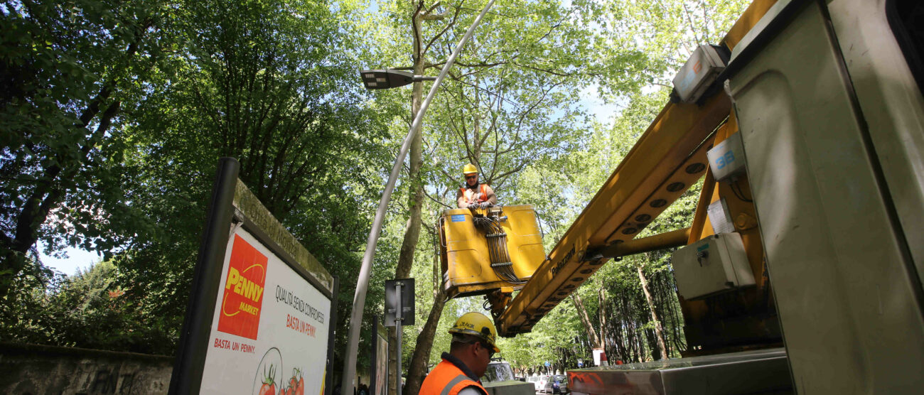 Monza Istallazione lampioni boschetti reali