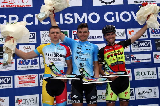 Seveso Ciclismo gara a Monza da sx M.Colosio M. Fiorin R.Barbuto