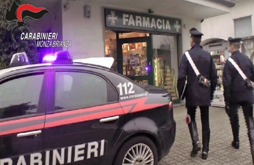 Varedo, rapina in farmacia arrestato Carabinieri
