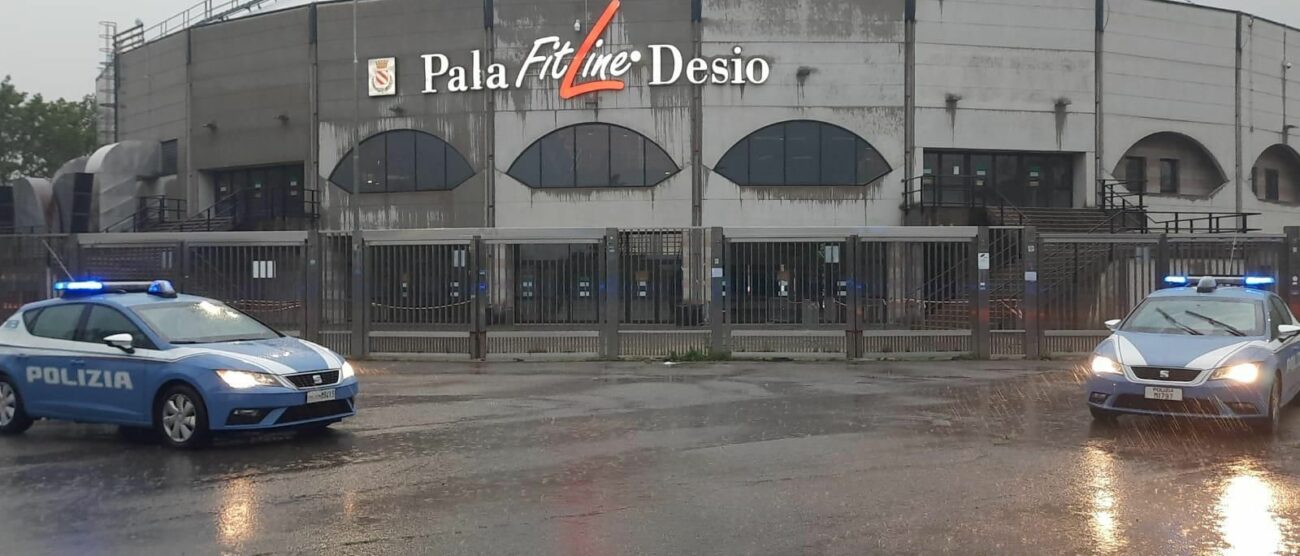 La polizia di Stato al palazzetto di Desio