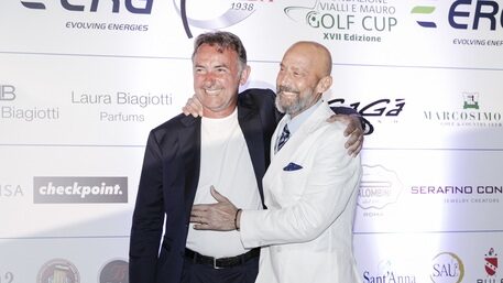 Massimo Mauro con Gianluca Vialli