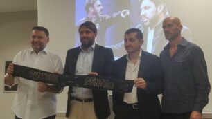 Renate Calcio Serie C 2022 da sinistra Roda, Dossena, Obbedio, Olivi