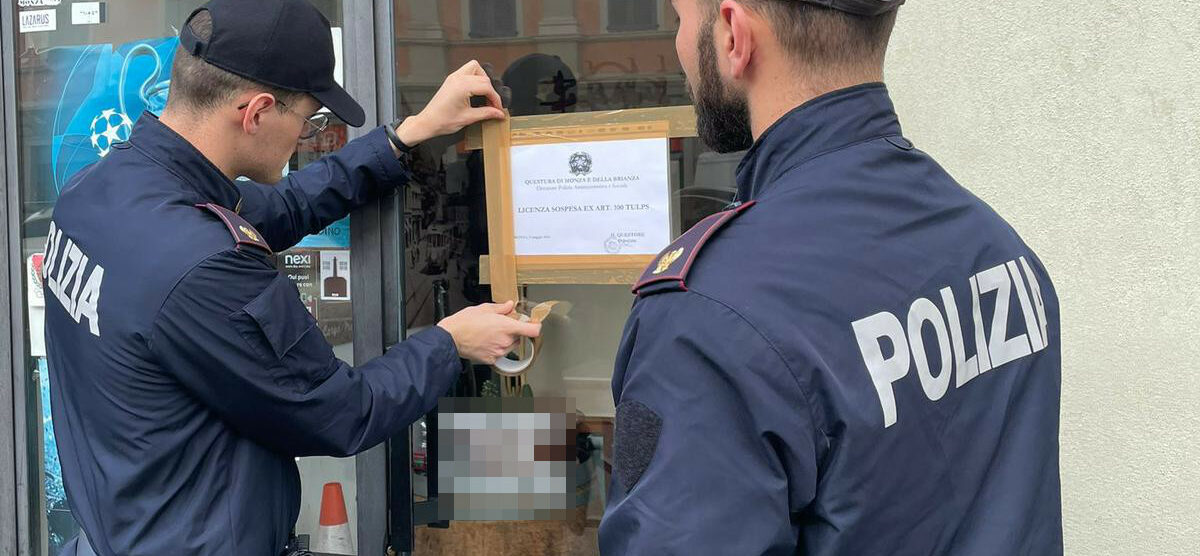 Chiusura locale Monza per ragioni sicurezza