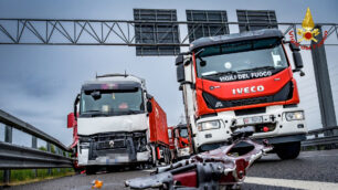 Vigili del fuoco Milano, intervento in autostrada - foto di repertorio