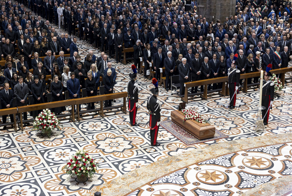 Milano - Il Presidente della Repubblica Sergio Mattarella ai funerali di Stato di Silvio Berlusconi, 14 giugno 2023. (Foto di Paolo Giandotti - Ufficio Stampa per la Stampa e la Comunicazione della Presidenza della Repubblica)