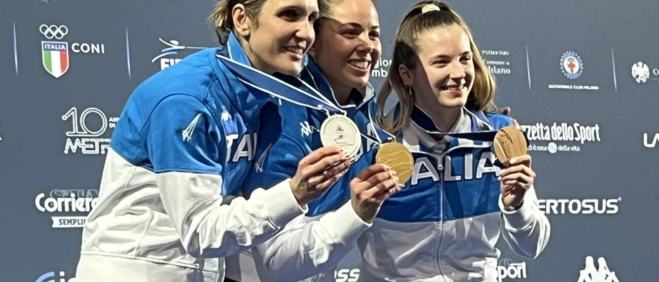 Arianna Errigo podio campionato del Mondo a Milano - foto Bizzi/Federscherma